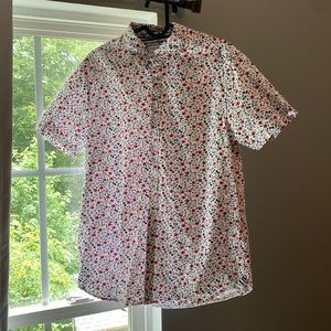 Men’s Denim & Flower Button Up